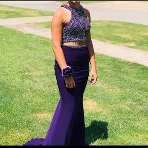 Two piece prom dress